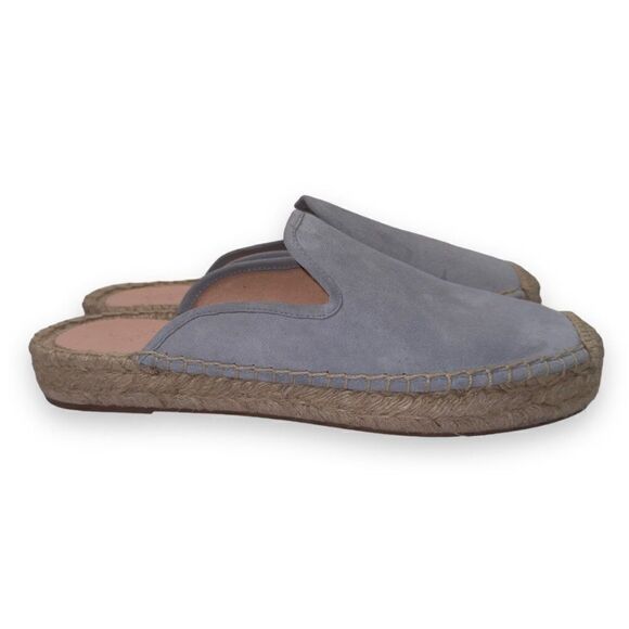 J. Crew Suede Espadrille Slip-on Mules Slate (Blue) AY314 Women's 8 - Picture 4 of 11